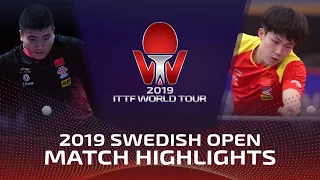 Liang Jingkun vs Wang Chuqin | 2019 ITTF Swedish Open Highlights (1/2)