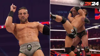 WWE 2K24 LA Knight Gameplay: Signatures, Finishers, YEAH! Taunt, Entrance, Winning Scene & More