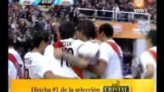 Primer Gol de Perú contra Venezuela por el tercer lugar en la Copa América 2011