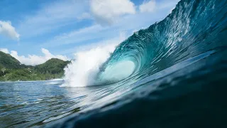 Surfing in the Seychelles