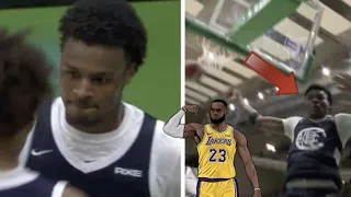 Bronny James Catches His First Body Against The French Select Team!