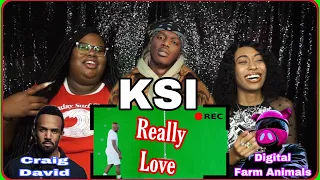 REALLY LOVE - KSI FT. CRAIG DAVID & DIGITAL FARM ANIMALS | REACTION‼️