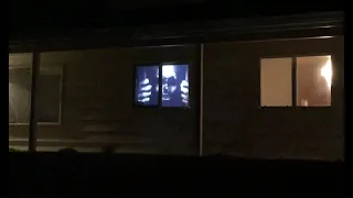 Creepy halloween window projection! (with recycled electronics)