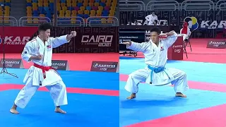 GAKUJI TOZAKI (USA) vs SAKICHI ABE (JPN) Karate 1 premier league Cairo.  Final. Male Kata.