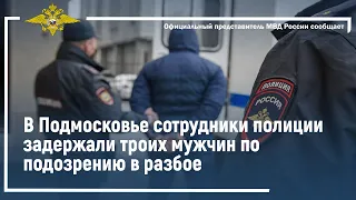 Ирина Волк: В Подмосковье сотрудники полиции задержали троих мужчин по подозрению в разбое