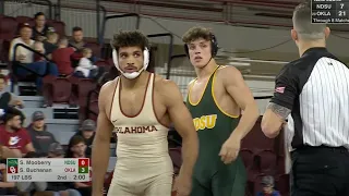 197lbs Stephen Buchanan (Oklahoma) vs Spencer Mooberry (North Dakota State)