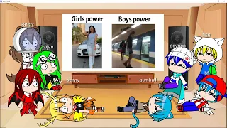 gacha fandom and me react to girls vs boys power