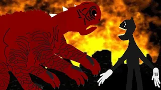 Cartoon Cat vs Red (Nes Godzilla Creepypasta) REVENGE _ Especial de Halloween - Sticknodes
