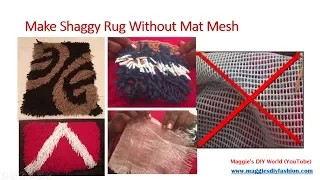 Crotchet Shaggy Rug: Make SHAGGY RUG WITHOUT MAT MESH