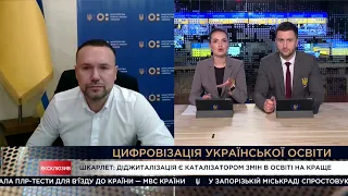 Міністр освіти і науки Сергій Шкарлет в ефірі телевізійного марафону «Єдині новини»