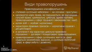 Правопорушення, 9 клас