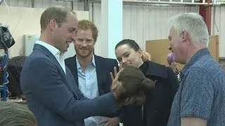 Daisy Ridley guides William and Harry around Star Wars set