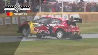 Sebastian Ogier's wet and wild Citroën C3 WRC hillclimb