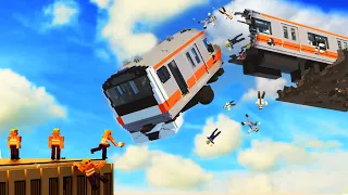 Realistic Train Crashes/Destruction with Ragdolls😱 Teardown