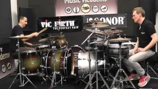 Watch Jost Nickel beating up Ydna Murd.....with sticks....Grooving with Creativity Lesson at DRUMEO