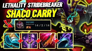 Stridebreaker Shaco Carry - S14 D2 Ranked [League of Legends] Full Gameplay - Infernal Shaco