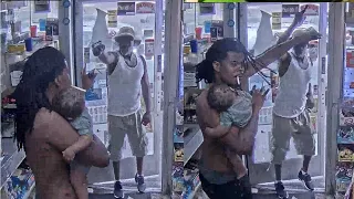 Don't mess with dad: Man holding baby fends off gunman at Detroit gas station