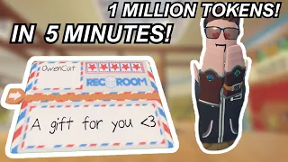 How To Get 1 MILLION TOKENS For FREE In Rec Room VR!