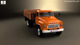 GAZ 53 A Flatbed Truck 1965 by 3D model store Humster3D.com