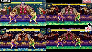 STREET FIGHTER 2 Vega Stage comparison Arcade VS SNES VS Megadrive VS PC Engine