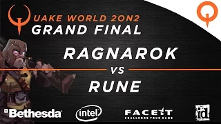 Ragnarok vs Rune - QW 2on2, Grand Final (QuakeCon 2016)