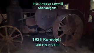 Messing around with an antique Detroit powered sawmill and firing up the 1925 Rumely tractor!