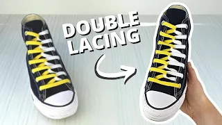 DOUBLE LACING SHOES TUTORIAL (Easy Way)