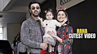 Raha FIRST VIDEO in Public with Father Ranbir Kapoor and Mom Alia Bhatt Celebration Christmas 2023