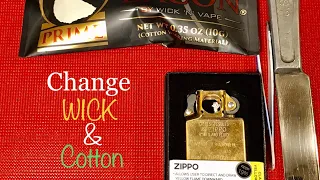 How To Properly Change Zippo Wick & Cotton With More Room For Fluid