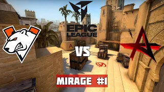 1/2 Финал. VIRTUS.PRO vs AKUMA. Map-1 Mirage. EPIC CIS League Spring 2021