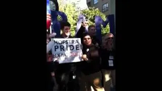 Hofstra Univ. students rally for Obama