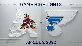 NHL Highlights | Coyotes vs. Blues - Apr 4, 2022