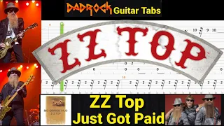 Just Got Paid - ZZ Top - Guitar + Bass TABS Lesson