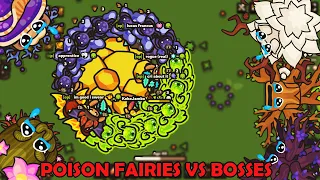[TAMING.IO] 12 POISON FAIRIES VS ALL BOSSES! *SO OP*