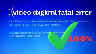 How to fix Video dxgkrnl fatal error on Windows 11/10