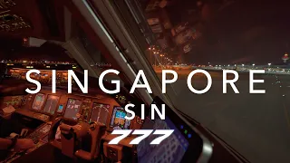 SINGAPORE | BOEING 777 TAKEOFF 4K