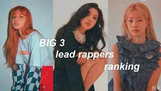 ranking lead rappers in different categories (big 3)