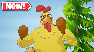 NEW The Giant Chicken Skin in Fortnite! (Drumsticks Pickaxes, Peter Griffin Bag Emote)