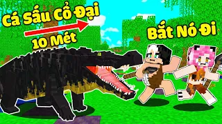 MỀU THỬ THÁCH 24GIỜ SINH TỒN THỜI TIỀN SỬ TRONG MINECRAFT TẬP5*REDHOOD ĐI TÌM CÁ SẤU CỔ ĐẠI KHỔNG LỒ