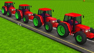 Choose The Right Key with Fire Truck, Car, School Bus, Tractor, JCB 3D Vehicles Game