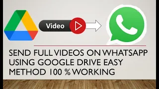 How To send Full Videos using Google Drive in WhatsApp