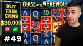 $50000 BONUS BUY on Book of Tut, HUGE WIN on Curse of the Werewolf! - AyeZee Stream Highlights #49