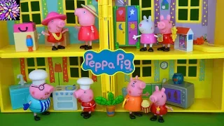 Peppa Pig Toys Figure Sets Mummy Pig Daddy Pig Doll Play House Toy Video for Kids