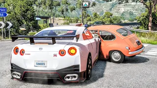 Nissan GTR Crashes Compilation - BeamNG.Drive