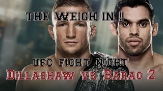 THE WEIGH IN:  UFC FIGHT NIGHT Dillashaw vs. Barao 2