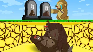 POOR BABY KONG LIFE #8 : Baby Kong Is A Hero - Sad Story | Godzilla Animation Cartoon