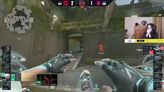 Kyedae reacts on TenZ insane clutch | SEN vs KRU