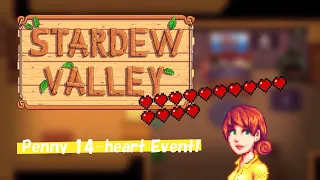 Stardew Valley 1.4: Penny's 14 Heart Event