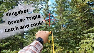 Slingshot Hunting: Grouse Triple, King Bolete, Catch and Cook!