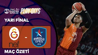 BSL Playoff Yarı Final 4. Maç Özet | Galatasaray Nef 86-81 Anadolu Efes